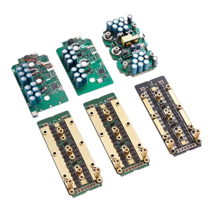 Motorcycle electronic control boards and power modules laid out
