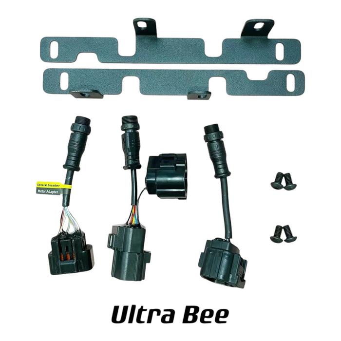 Motorcycle wiring adapter kit with connectors and mounting brackets