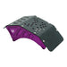 Purple anodized motorcycle skid plate with black vented guard, bolt-on design
