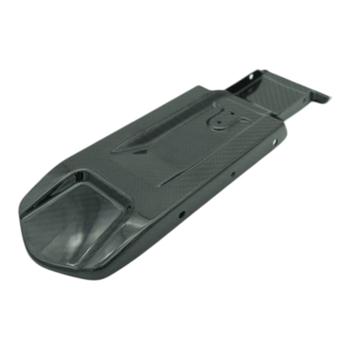 Carbon fiber rear fender mudguard for electric scooter deck (black)