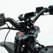 Motorcycle handlebar with digital display, CNC triple clamp and fork caps