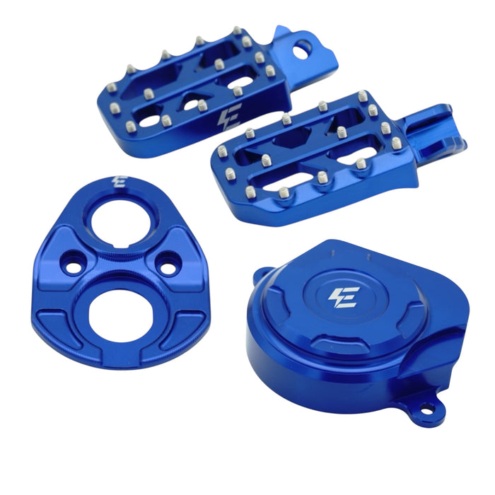 Eloxiertes Tuningkit S für E-Ride Pro SS in Blau – stylisches CNC-Aluminium-Zubehör

