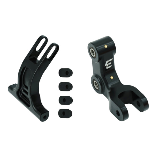 CNC Tuningkit schwarz fuer E Ride Pro SS – Triangel und Umlenkung
