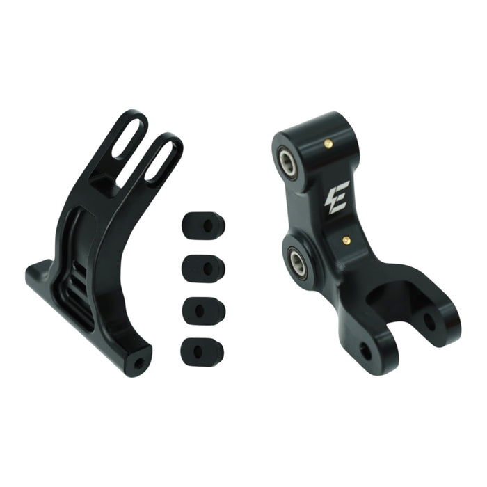 CNC Tuningkit schwarz fuer E Ride Pro SS – Triangel und Umlenkung
