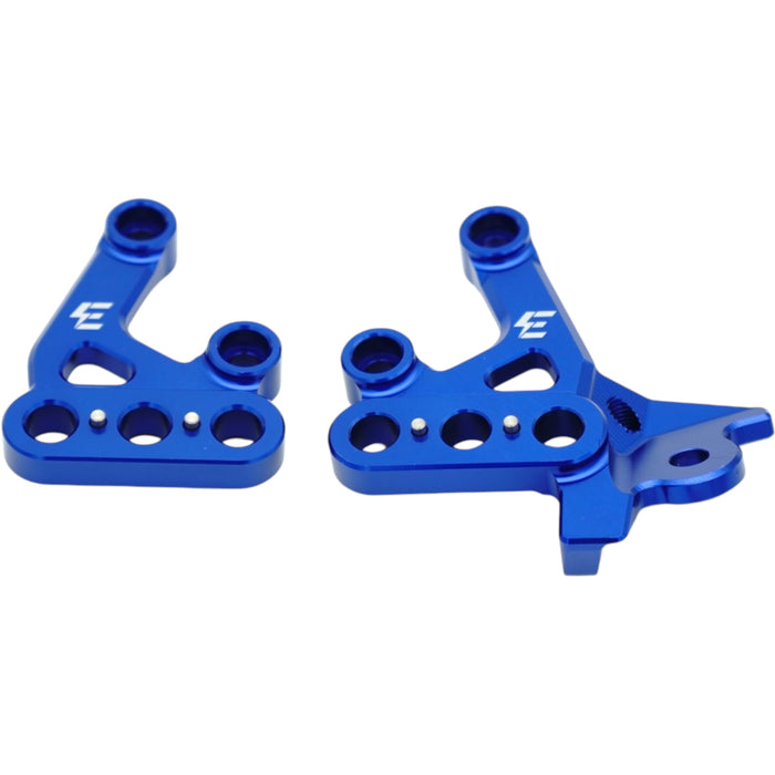 Blaue eloxierte Fußrastenhalterung aus Aluminium für Surron Lightbee und E-Ride Pro
