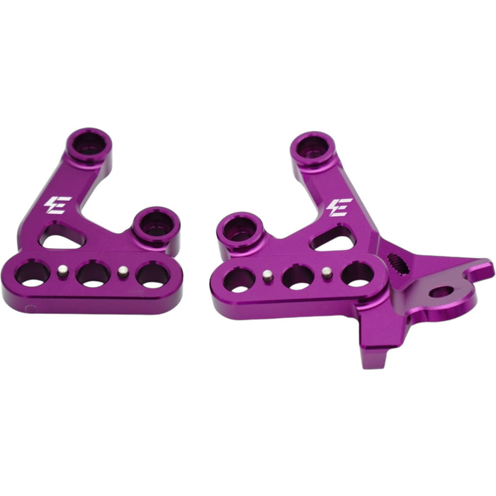 Lila CNC-Fußrastenhalterung für Surron, E-Ride Pro & 79Bike – 6061 Alu, eloxiert
