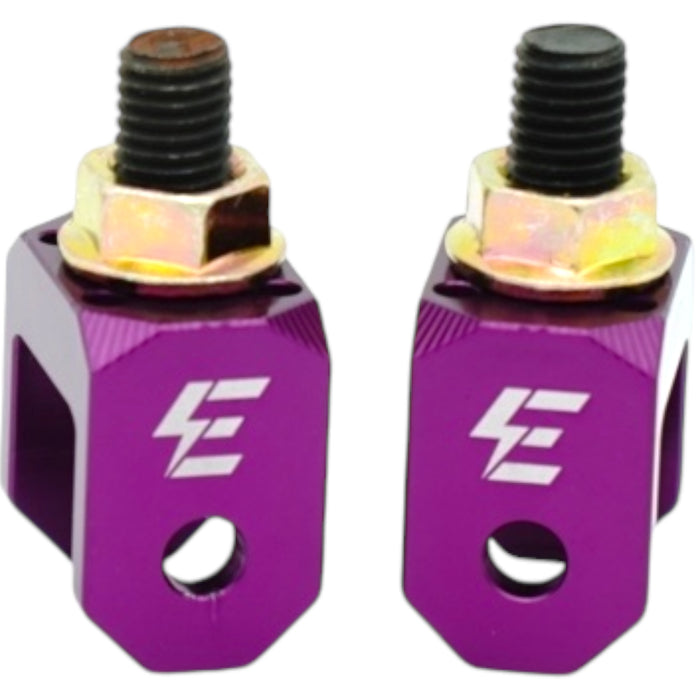 Lila eloxierter CNC-Fußrastenhalter V2 für Surron & E-Ride Pro
