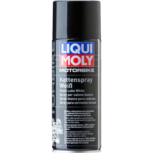 Liqui Moly Motorbike white chain lube spray can for motorcycle maintenance