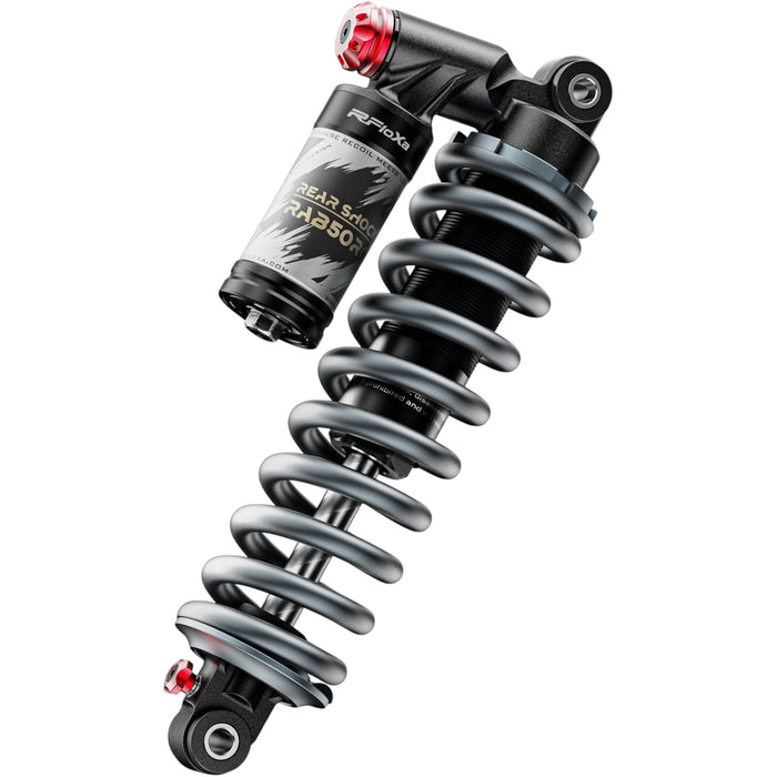 Seitenansicht RFloXa RAB50RC Daempfer fuer Surron und E-Ride Pro
