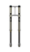 Cross-section of motorcycle suspension forks showing springs and damping components