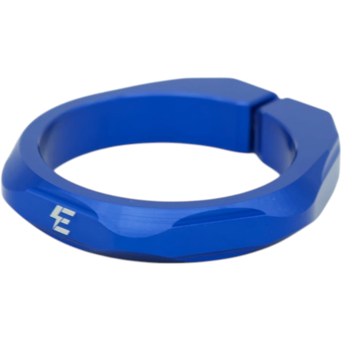 Blaue Steuerrohr-Klemme aus Aluminium für E-Ride Pro Modelle – CNC-gefertigt
