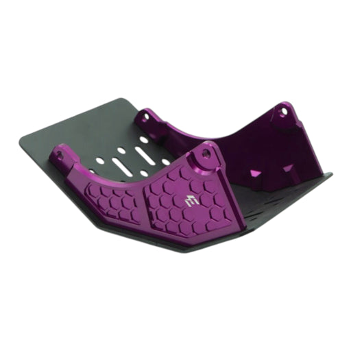 Verstärkter Bashguard in Lila für Surron Lightbee – schräg von vorn