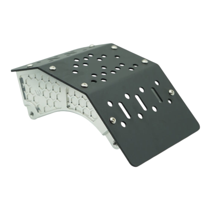 Rückansicht des Bashguards mit Verschraubung

