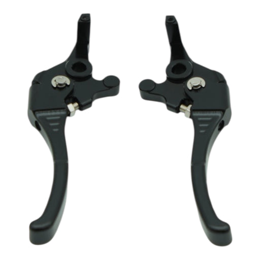 Detailansicht der Bremshebel – eloxiertes Aluminium, montiert

