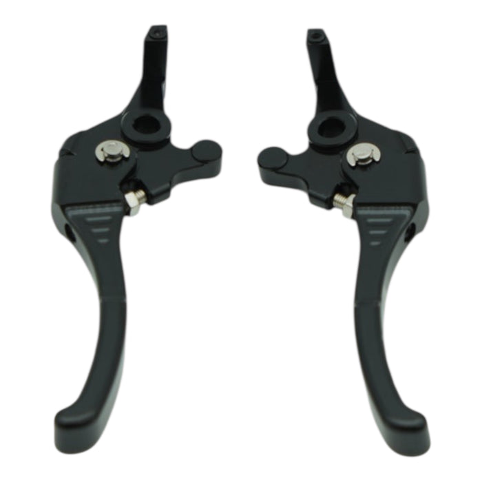 Detailansicht der Bremshebel – eloxiertes Aluminium, montiert

