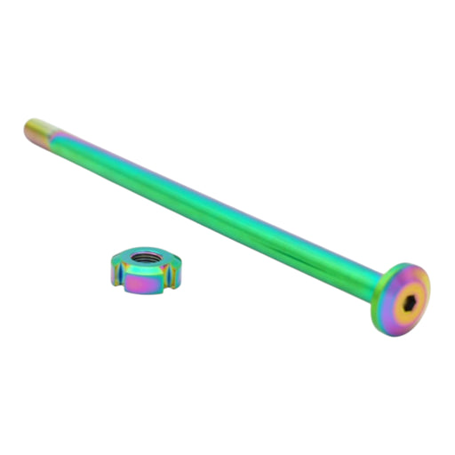 Titan Jackshaft Achse für Surron Lightbee in Burnt Blue von Emoto-Parts – CNC-gefräst & ultraleicht