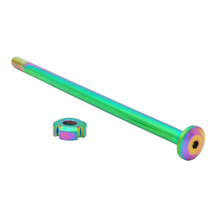 Titan Jackshaft Achse für Surron Lightbee in Burnt Blue von Emoto-Parts – CNC-gefräst & ultraleicht