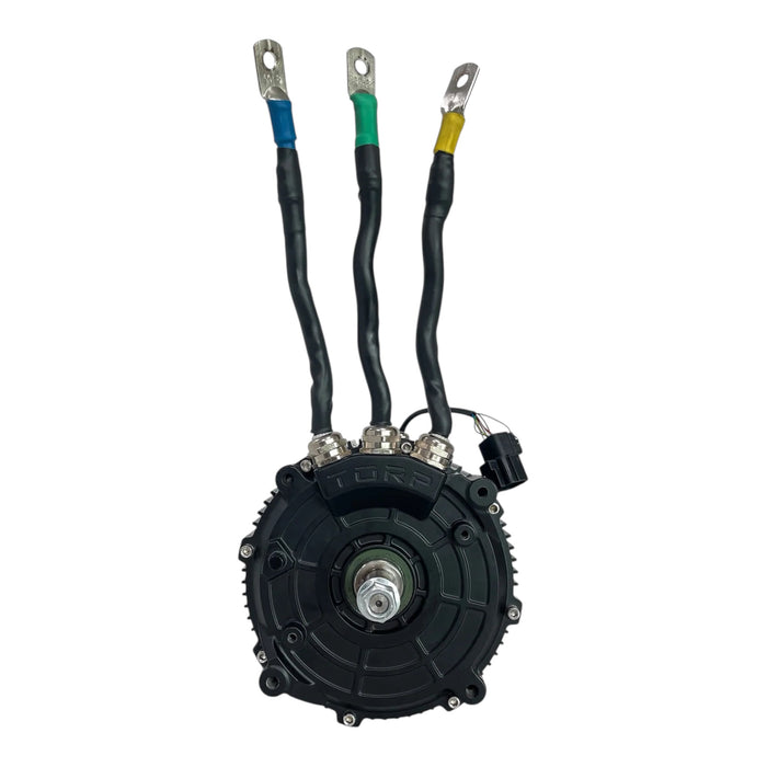  Detail des TORP TM40 Motors – Anschlussklemmen, IPM-Kühlrippen, Sensorik