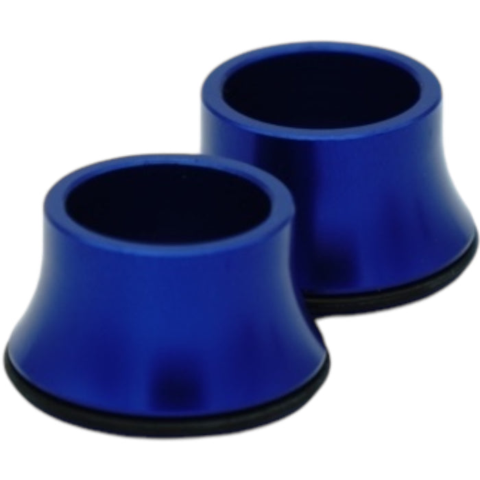 Eloxierte Vorderrad Spacer in Blau für E-Ride Pro Gabelaufnahme
